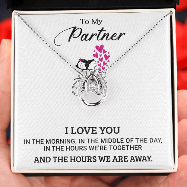 Gold Necklace, Message Card, To My Partner Forever - Kubby&Co Worldwide