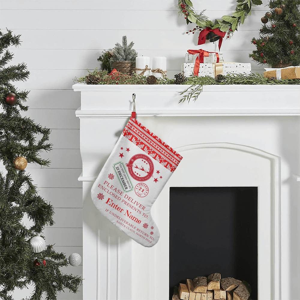 Personalized, Giant Holiday Stocking Hanger, Delivery Express - Kubby&Co Worldwide