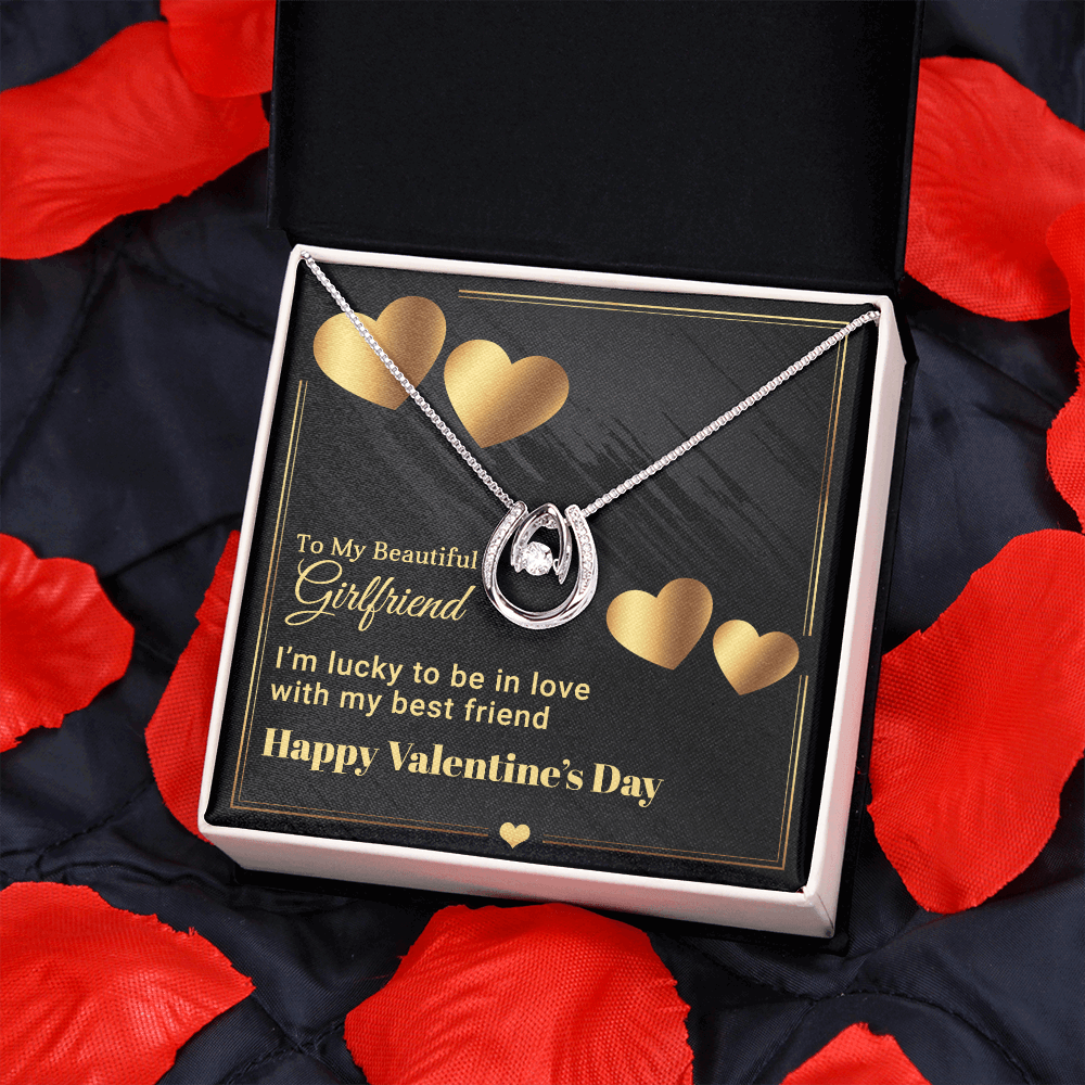 Gold Necklace, Personalized Message Card, To My Beautiful Girlfriend - Kubby&Co Worldwide