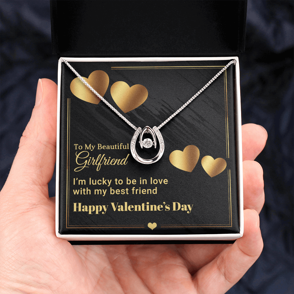 Gold Necklace, Personalized Message Card, To My Beautiful Girlfriend - Kubby&Co Worldwide