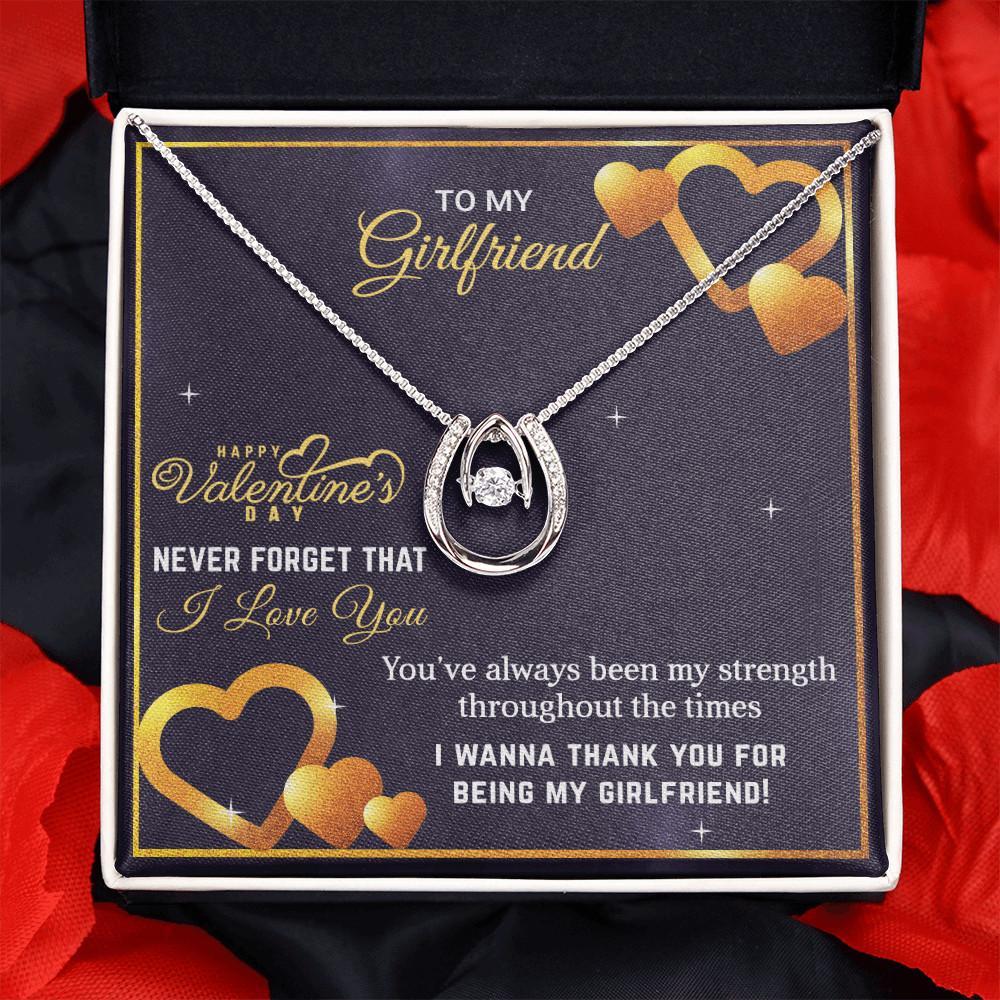 Gold Necklace, Personalized Message Card, To My Girlfriend - Kubby&Co Worldwide