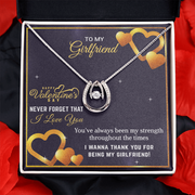 Gold Necklace, Personalized Message Card, To My Girlfriend - Kubby&Co Worldwide