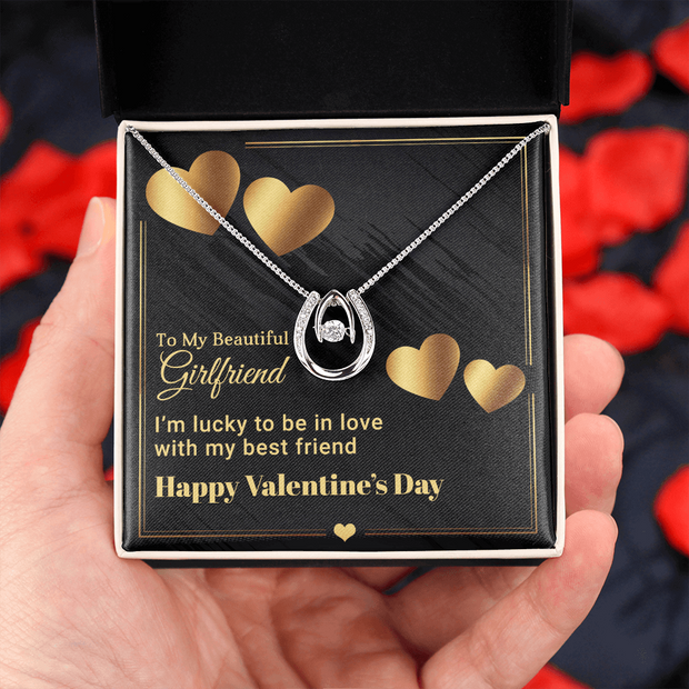 Gold Necklace, Personalized Message Card, To My Beautiful Girlfriend - Kubby&Co Worldwide