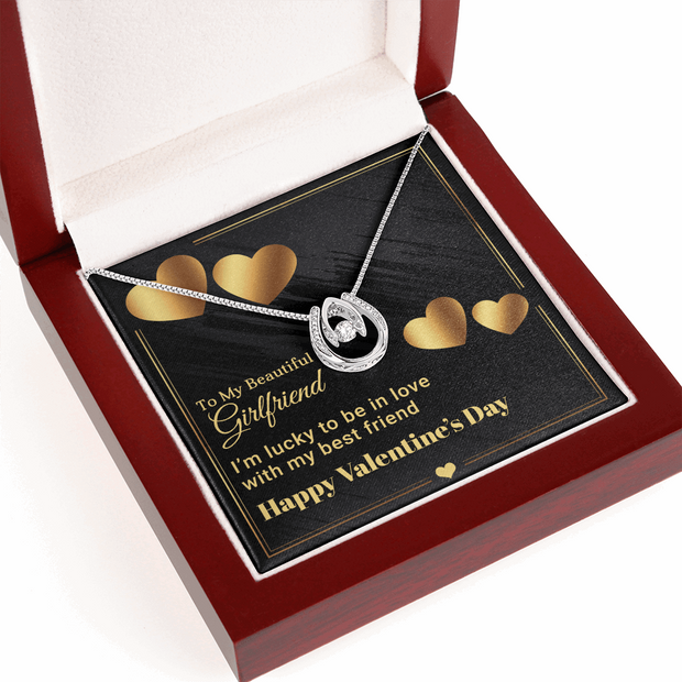 Gold Necklace, Personalized Message Card, To My Beautiful Girlfriend - Kubby&Co Worldwide