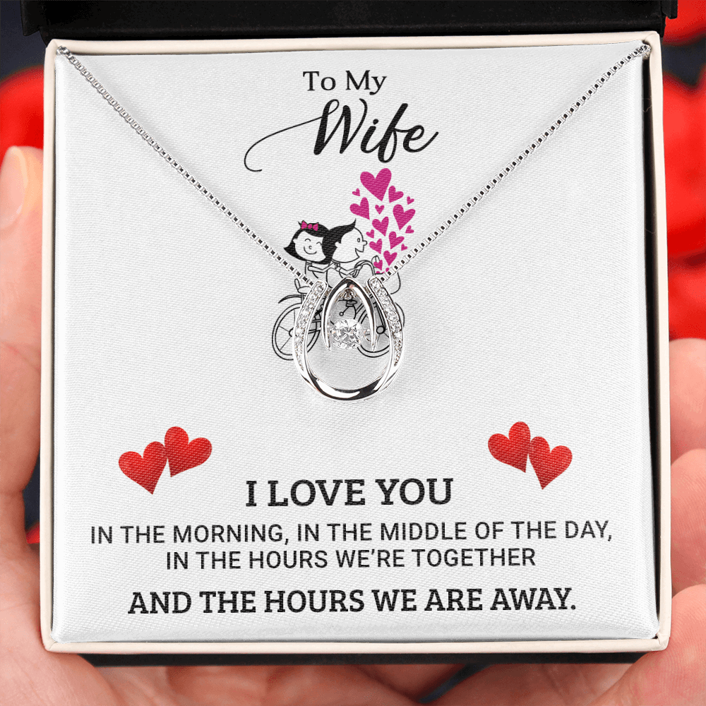 Gold Necklace, Personalized Message Card, To My Beautiful Wife - Kubby&Co Worldwide