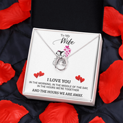 Gold Necklace, Personalized Message Card, To My Beautiful Wife - Kubby&Co Worldwide