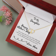 Gold Necklace, 18 Diamonds, Daughter Happy Mother's Day, Mom - Kubby&Co Worldwide