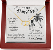 Gold Necklace, 18 Diamonds, Daughter Always With You, Mom - Kubby&Co Worldwide