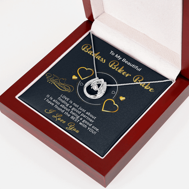 Gold Necklace, Personalized Card, To My Badass Biker Babe - Kubby&Co Worldwide