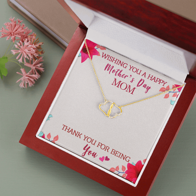 Gold Necklace, 18 Diamonds, Happy Mother's Day, Just Be You - Kubby&Co Worldwide