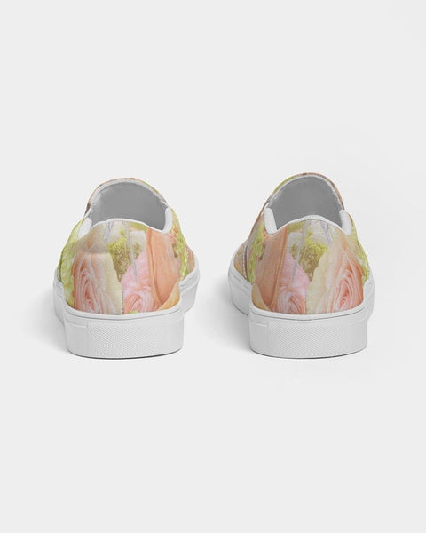 Women's Slip-On Canvas Shoe, Custom Design, Floral Bliss - Kubby&Co Worldwide