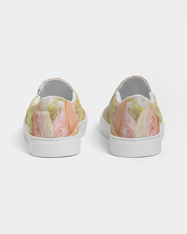 Women's Slip - On Canvas Shoe, Custom Design, Floral Bliss - Kubby&Co Worldwide