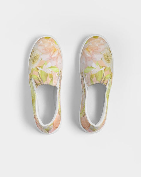 Women's Slip-On Canvas Shoe, Custom Design, Floral Bliss - Kubby&Co Worldwide