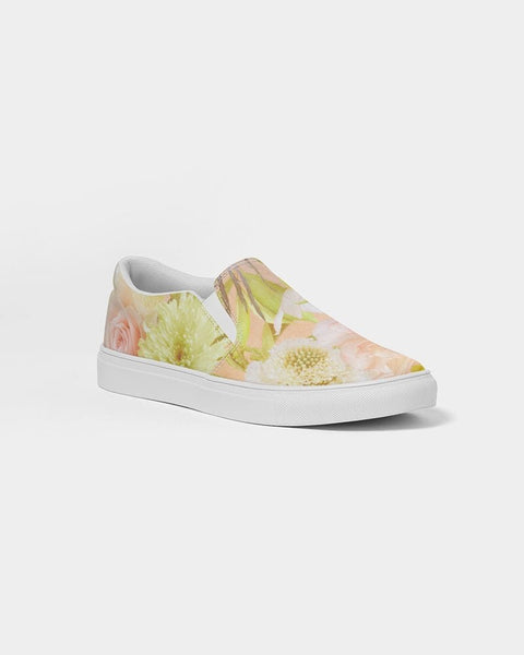 Women's Slip-On Canvas Shoe, Custom Design, Floral Bliss - Kubby&Co Worldwide