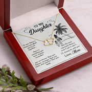 Gold Necklace, 18 Diamonds, Daughter Always With You, Mom - Kubby&Co Worldwide