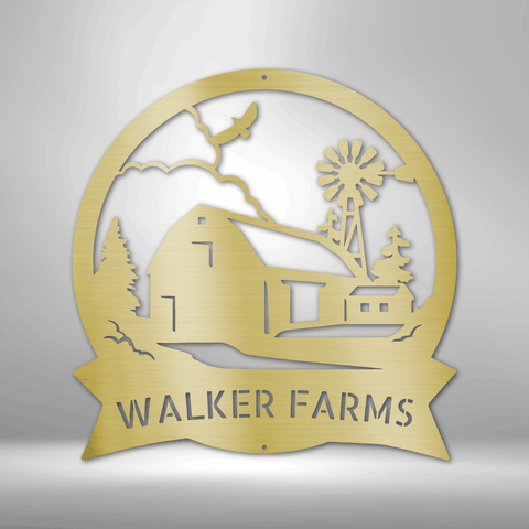 Wall Art, Personalized Laser Cut Superior Steel Signs, Barn House - Kubby&Co Worldwide