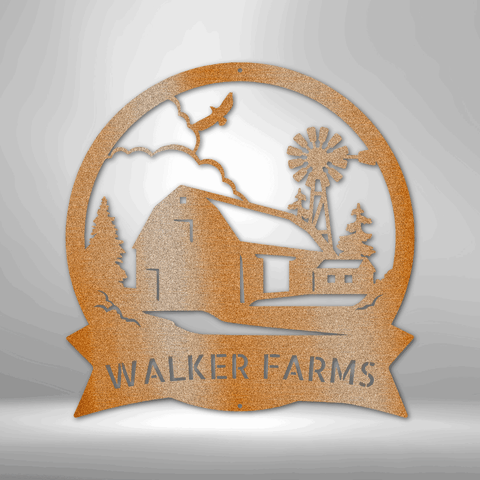 Wall Art, Personalized Laser Cut Superior Steel Signs, Barn House - Kubby&Co Worldwide