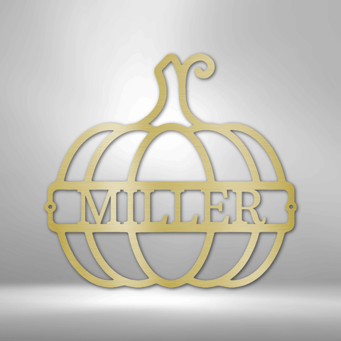 Wall Art, Personalized Laser Cut Steel Signs, Big Pumpkin - Kubby&Co Worldwide