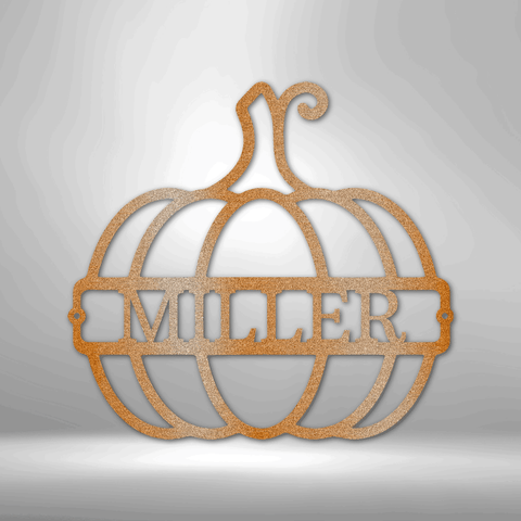 Wall Art, Personalized Laser Cut Steel Signs, Big Pumpkin - Kubby&Co Worldwide