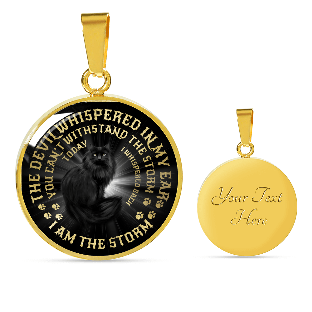 Engraved Gold Necklace, Cat Lovers Custom Pendant, Whispered In My Ear - Kubby&Co Worldwide