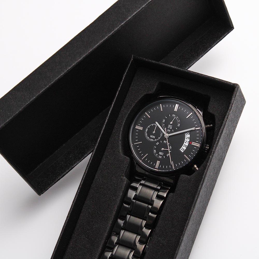 Chronograph Watch, Quartz Movement, Daddy Stay Safe - Kubby&Co Worldwide