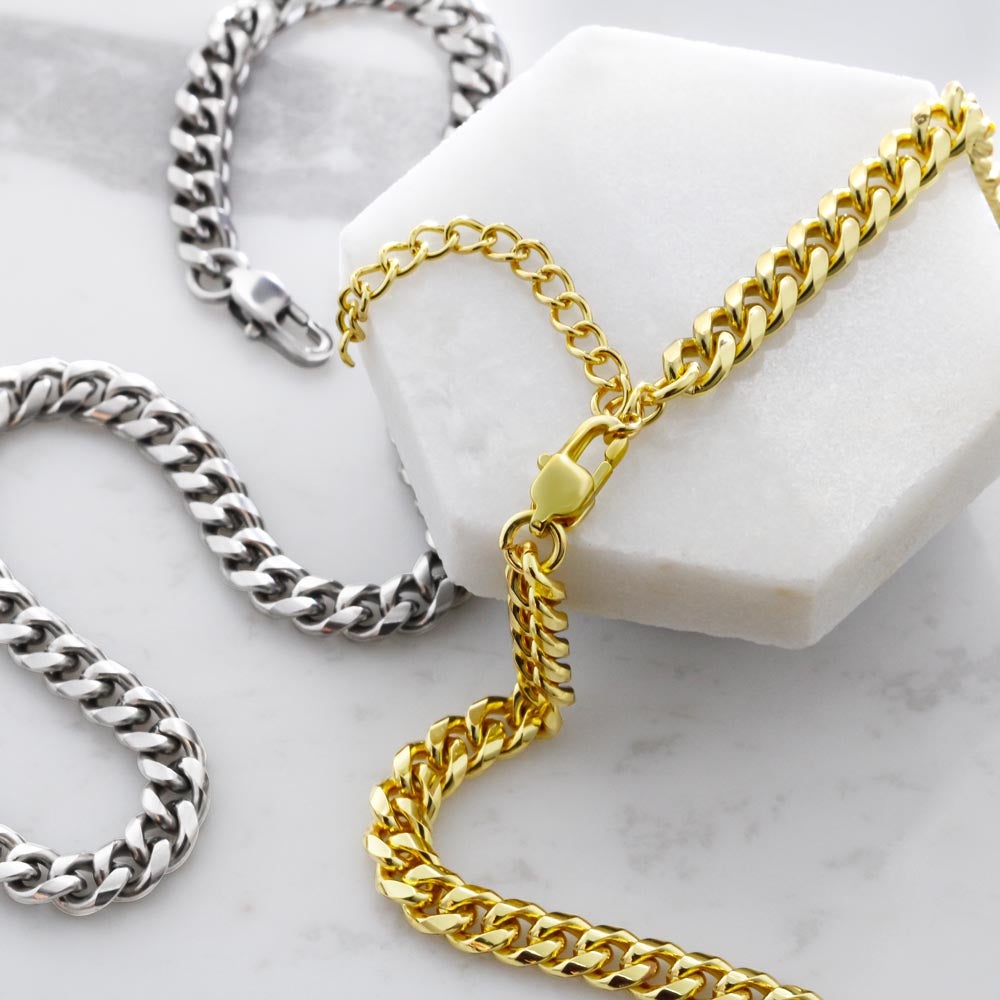 Cuban Link Chain Necklace, To My Boyfriend, My Always And Forever - Kubby&Co Worldwide