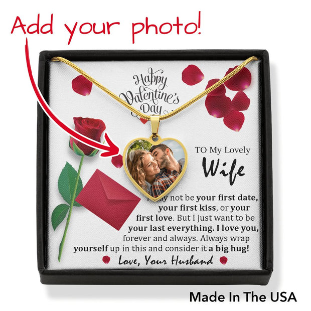 Surgical Steel, Photo Upload Heart Necklace, Valentines to Wife - Kubby&Co Worldwide