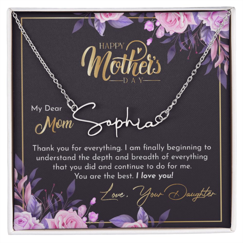 Mother's Day With Love, Signature Style Necklace, The Best - Kubby&Co Worldwide