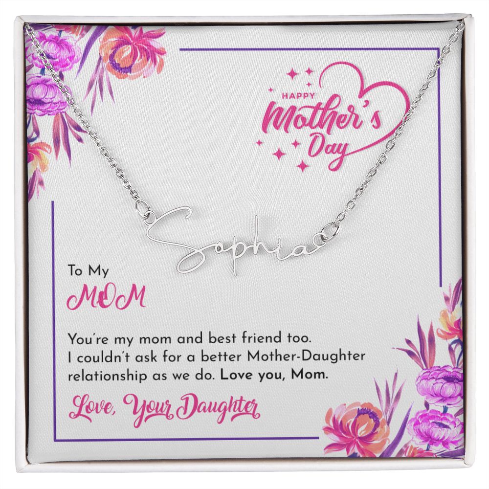 Mother's Day With Love, Signature Style Necklace, Best Friend - Kubby&Co Worldwide