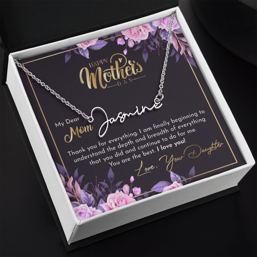 Mother's Day With Love, Signature Style Necklace, The Best - Kubby&Co Worldwide