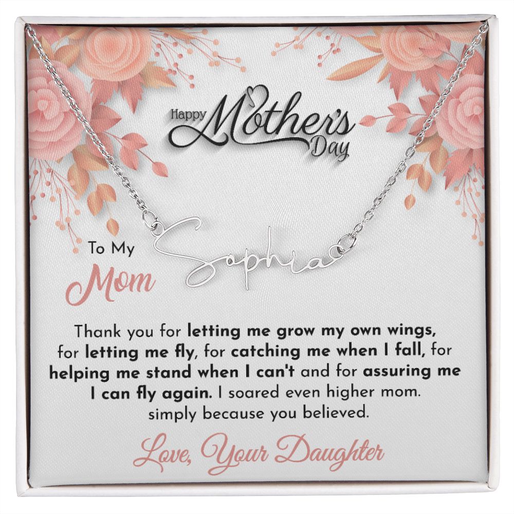 Mother's Day With Love, Signature Style Necklace, I Can Fly - Kubby&Co Worldwide