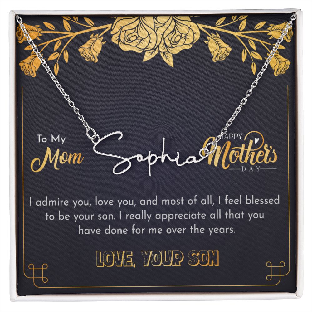 Mother's Day With Love, Signature Style Necklace, I Appreciate You - Kubby&Co Worldwide