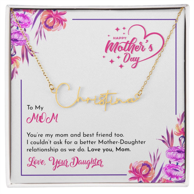 Mother's Day With Love, Signature Style Necklace, Best Friend - Kubby&Co Worldwide