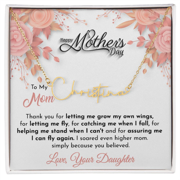 Mother's Day With Love, Signature Style Necklace, I Can Fly - Kubby&Co Worldwide