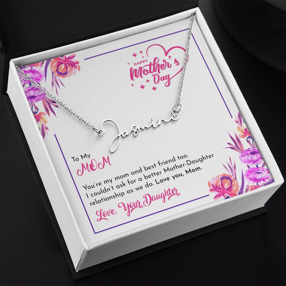 Mother's Day With Love, Signature Style Necklace, Best Friend - Kubby&Co Worldwide