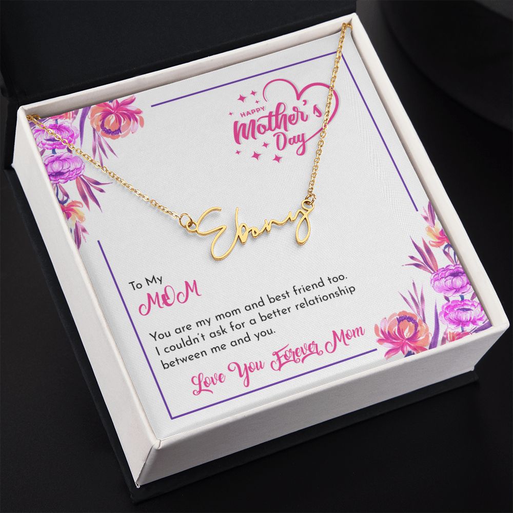 Mother's Day With Love, Signature Style Necklace, Best Friend - Kubby&Co Worldwide