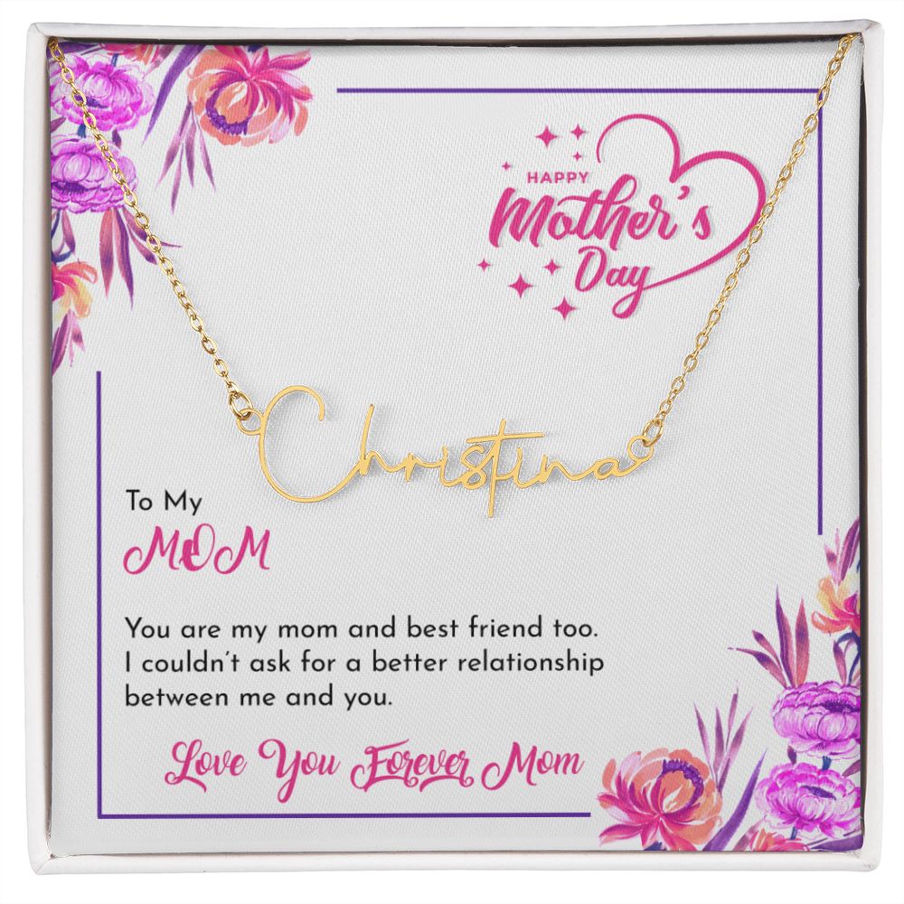 Mother's Day With Love, Signature Style Necklace, Best Friend - Kubby&Co Worldwide