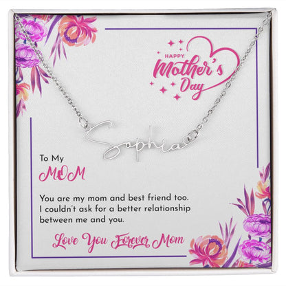 Mother's Day With Love, Signature Style Necklace, Best Friend - Kubby&Co Worldwide