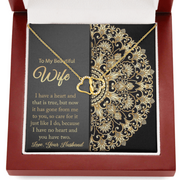 Gold Necklace, 18 Single Diamonds, Happy Anniversary, My Wife - Kubby&Co Worldwide
