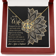 Gold Necklace, 18 Diamonds, To My Wife Just One Kiss - Kubby&Co Worldwide