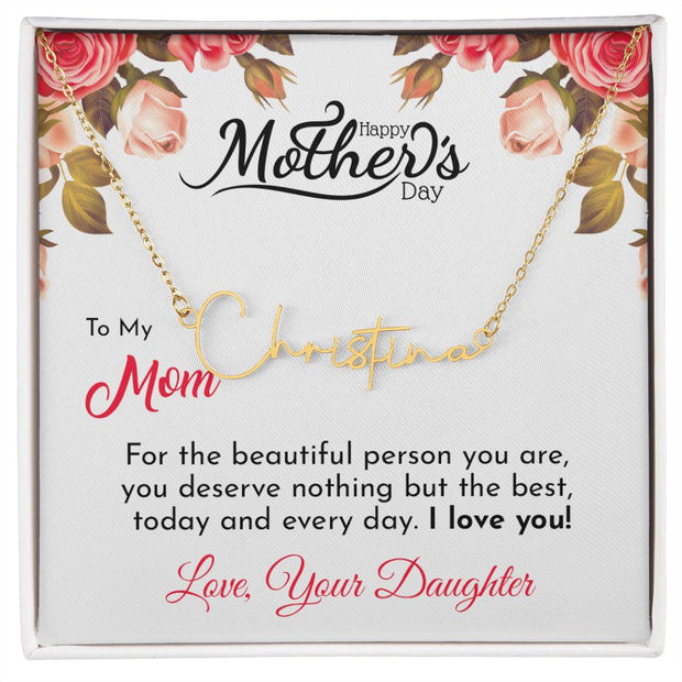 Mother's Day With Love, Signature Style Necklace, Beautiful Person - Kubby&Co Worldwide