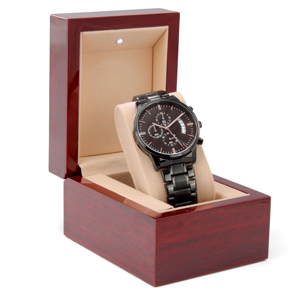 Best Gift For Husband, Engraved Chronograph Quartz Movement Watch - Kubby&Co Worldwide