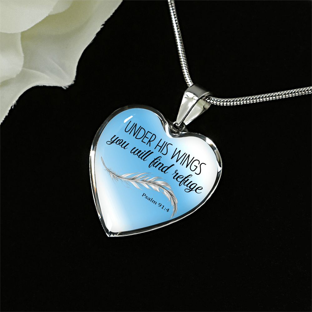 Under His Wings - Heart Necklace - Find Refuge - Kubby&Co Worldwide