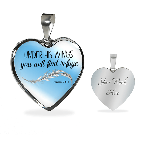 Under His Wings - Heart Necklace - Find Refuge - Kubby&Co Worldwide