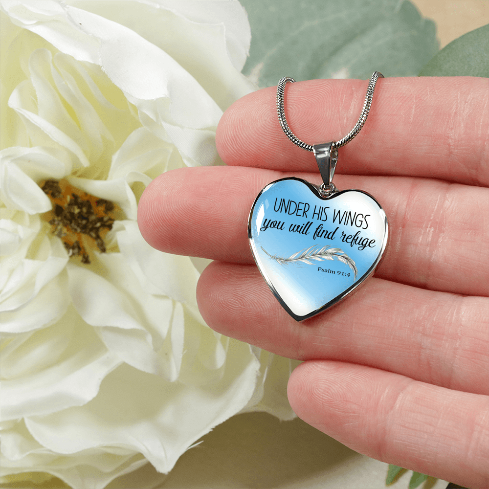 Under His Wings - Heart Necklace - Find Refuge - Kubby&Co Worldwide