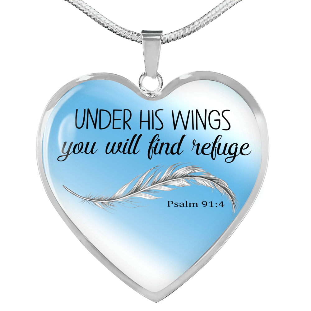 Under His Wings - Heart Necklace - Find Refuge - Kubby&Co Worldwide