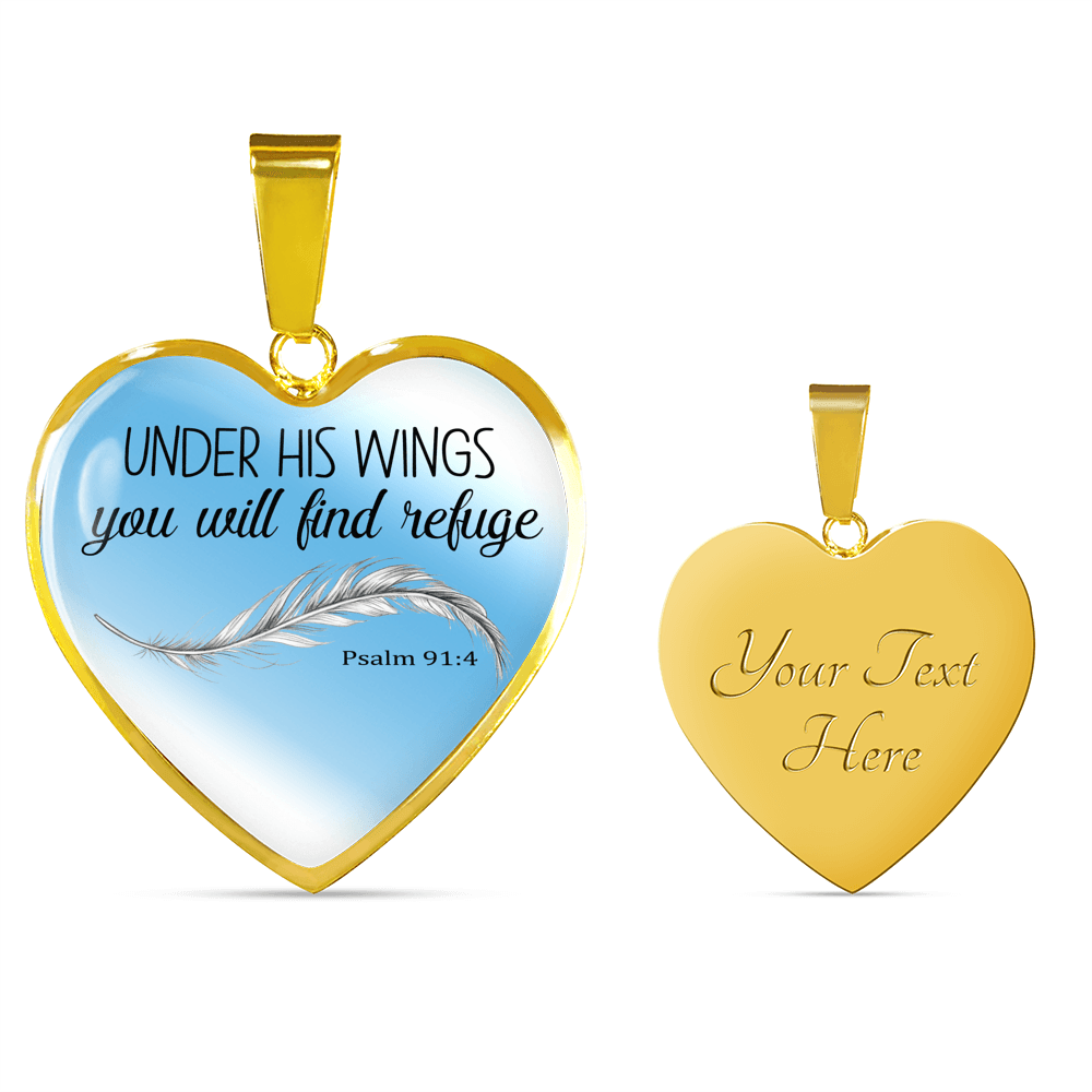 Under His Wings - Heart Necklace - Find Refuge - Kubby&Co Worldwide