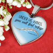 Under His Wings - Heart Necklace - Find Refuge - Kubby&Co Worldwide