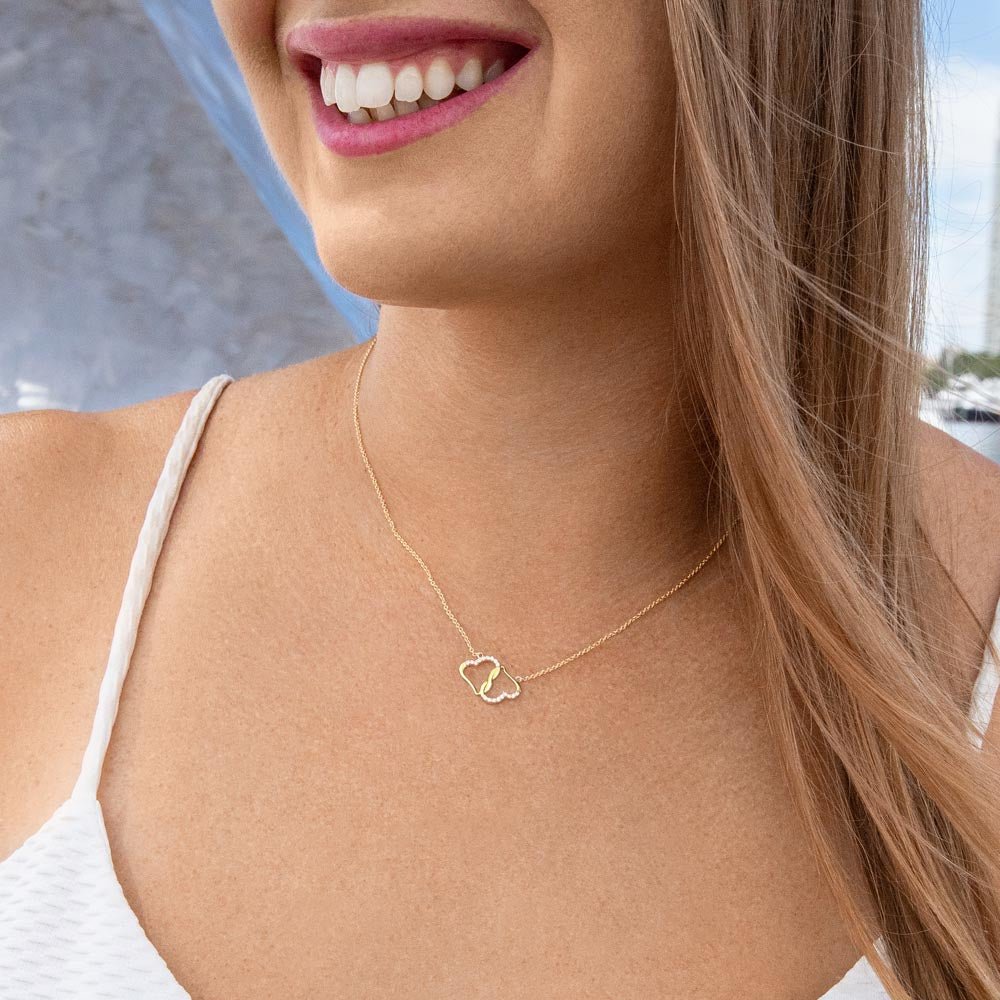 Gold Necklace, 18 Diamonds, Daughter Happy Mother's Day, Mom - Kubby&Co Worldwide