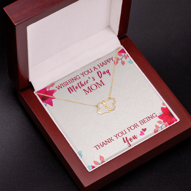 Gold Necklace, 18 Diamonds, Happy Mother's Day, Just Be You - Kubby&Co Worldwide
